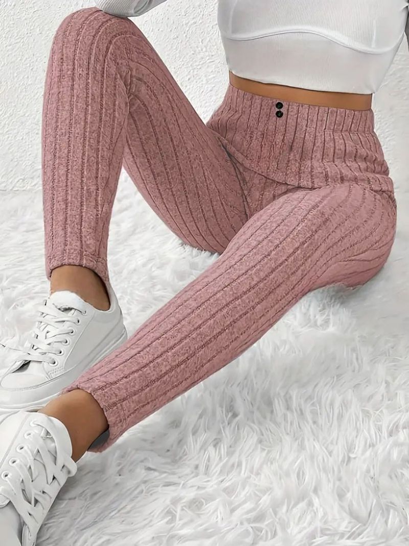Leggings taille haute doublés polaire pour femme - Pantalon thermique d'hiver chaud avec contrôle du ventre, extensible et confortable, coupe slim décontractée_voghion.com