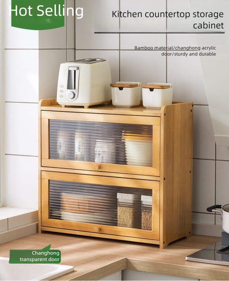 Kitchen Countertop Spice Rack Storage Organizer Shelf Multi-Functional Cabinet Artifact_voghion.com