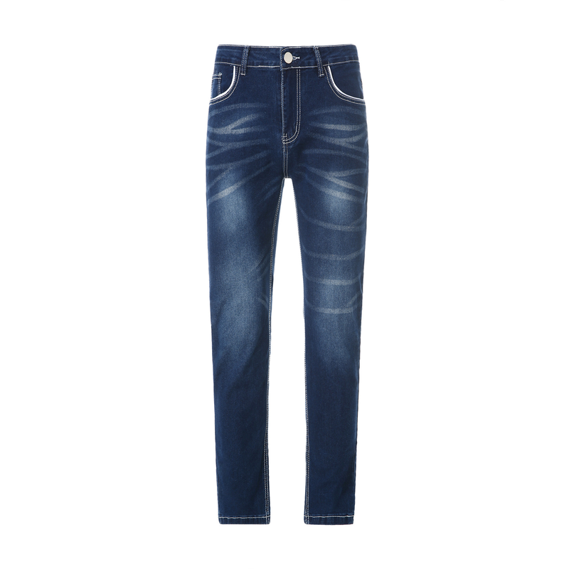 Männer Solide Stretch Gerade Jeans Männer Schnurrbart Effekt Taschen Denim Cargo Hosen Beiläufige Lose Pantalones Hombre Hosen_voghion.com