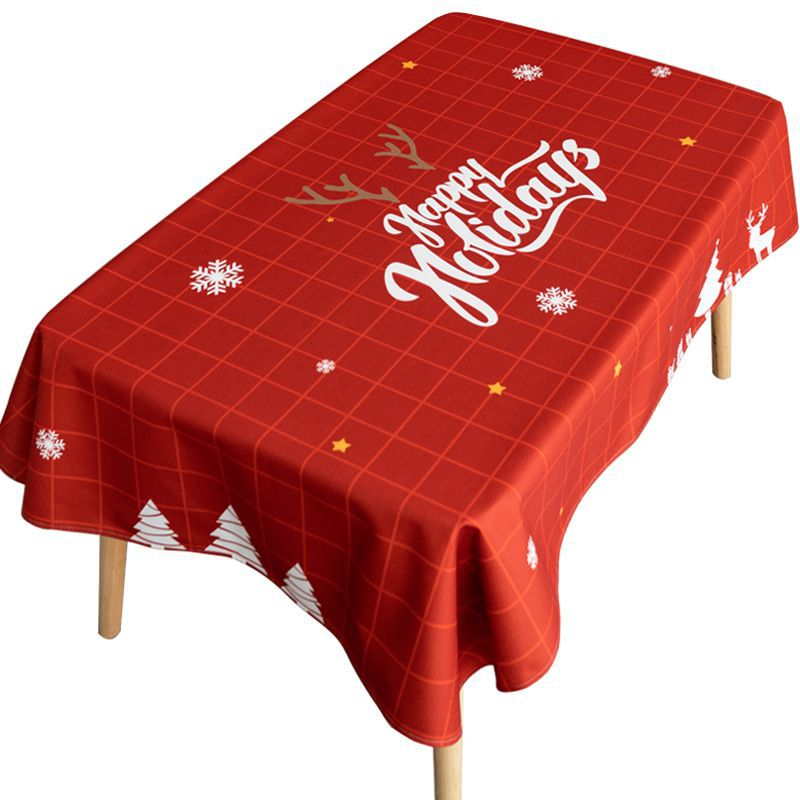 Kersttafelkleed waterdicht, anti-verbranding, anti-olie en geen wastafelkleed, tafelmat, salontafelmat, tafelkleed, studeertafel_voghion.com