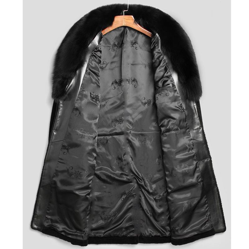 Herrkläder Hel mink lång minkpäls casual plus size_voghion.com