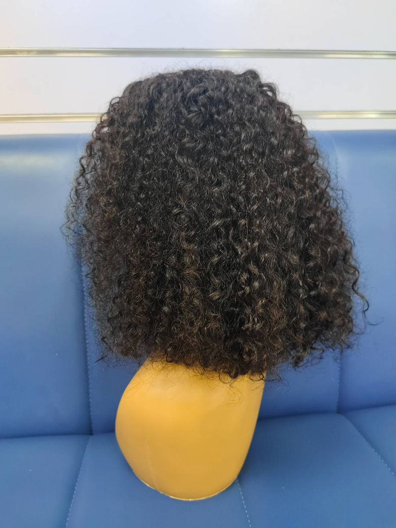 Peluca de Bob corto, pelucas de cabello humano rizado Jerry, peluca Frontal de onda profunda, peluca de encaje de pelo Remy Bob, pelucas de malla con división en T transparente HD_voghion.com