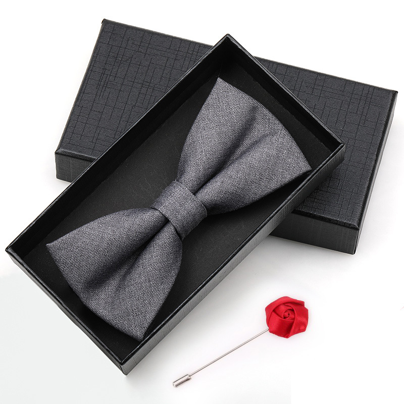 Double layer cloth bow tie men's bow tie Male best man new Lang wine red black wedding wedding_voghion.com
