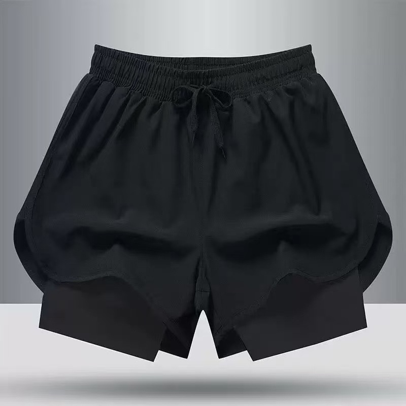 Men's Athletic Running Shorts With Built-in Liner – Quick-Dry Basketball Gym Shorts For Training & Sports (Black, S-4XL)_voghion.com