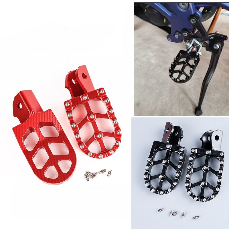 Motorrad-Fußrasten – Umrüstsatz für Fußrasten aus Aluminiumlegierung für KX250 KX250F KX450X KX450F – Rot/Blau/Schwarz/Silber_voghion.com