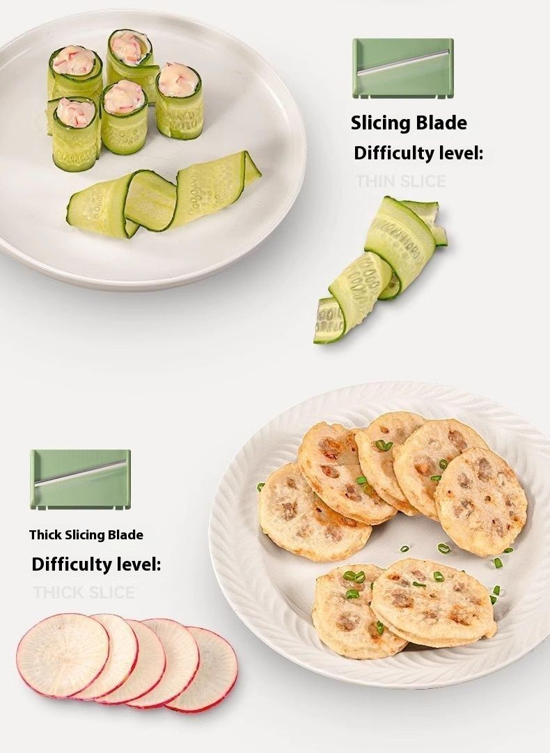 5-in-1 Multi-Functional Vegetable Slicer - Stainless Steel Grater For Potato, Carrot & Cucumber With Finger Guard (Compact, Dishwasher Safe)_voghion.com
