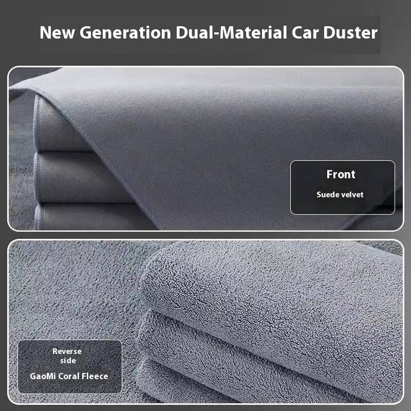Premium Dual-Sided Car Cleaning Towel – Super Absorbent, Lint-Free & Scratch-Proof For Windows, Interior & Paint_voghion.com