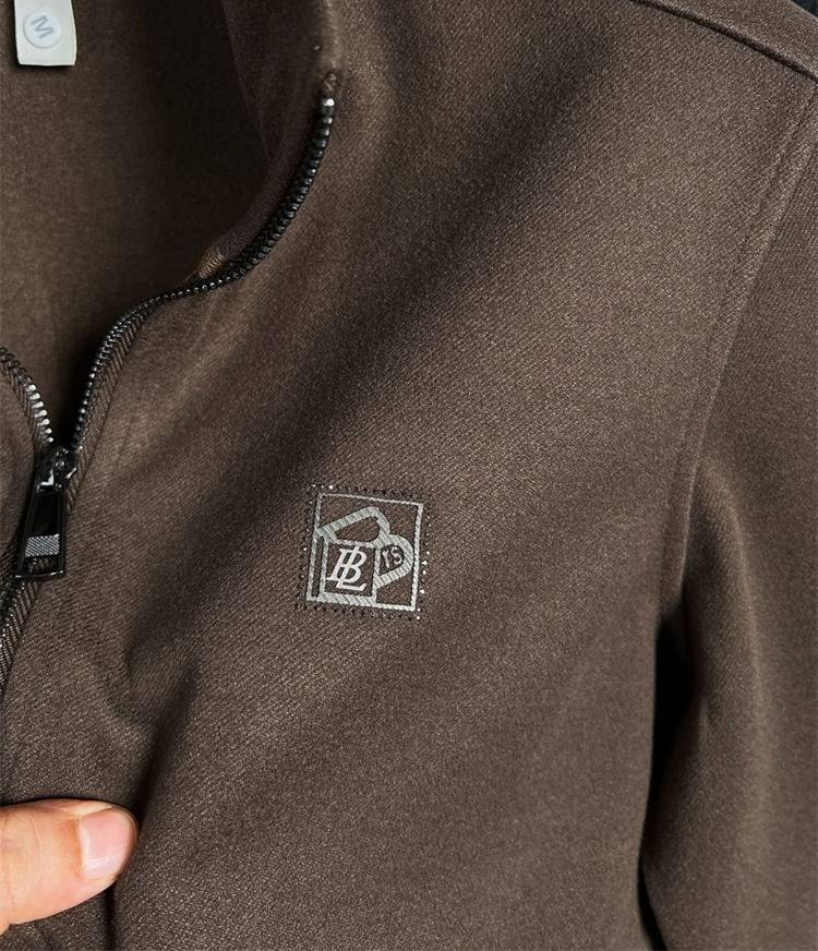 Premium Langarm-Sweatshirt mit Reißverschluss für Herren – Herbstlicher Polyesterpullover mit minimalistischem Buchstabendruck, verdickte Freizeitjacke_voghion.com