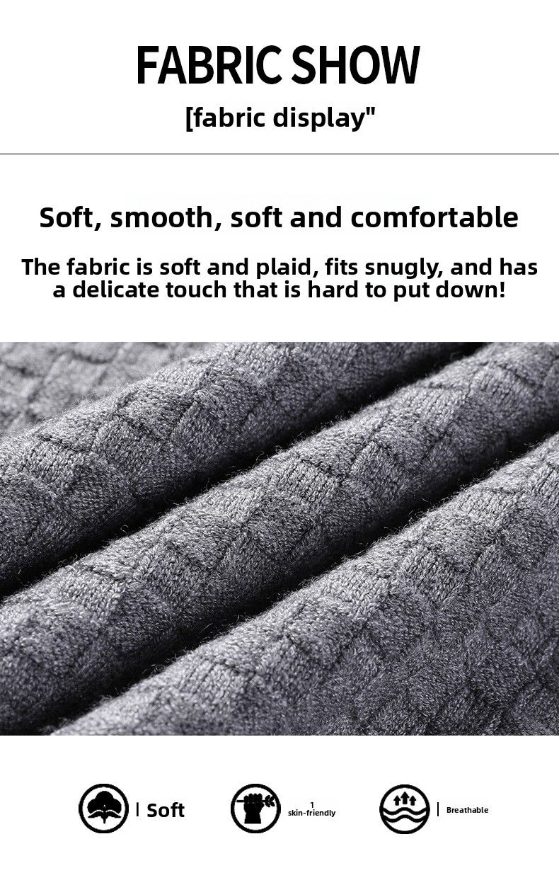 New Live Spring And Autumn Solid Color Half Turtleneck Slim Fit Sweater Youth Base Shirt Men's Clothing_voghion.com