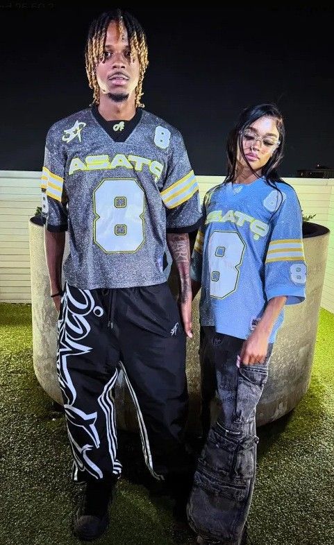 T-shirt réfléchissant col V pour homme et femme - Style hip-hop urbain, sécurité nocturne, unisexe, léger et respirant (noir, bleu clair)_voghion.com