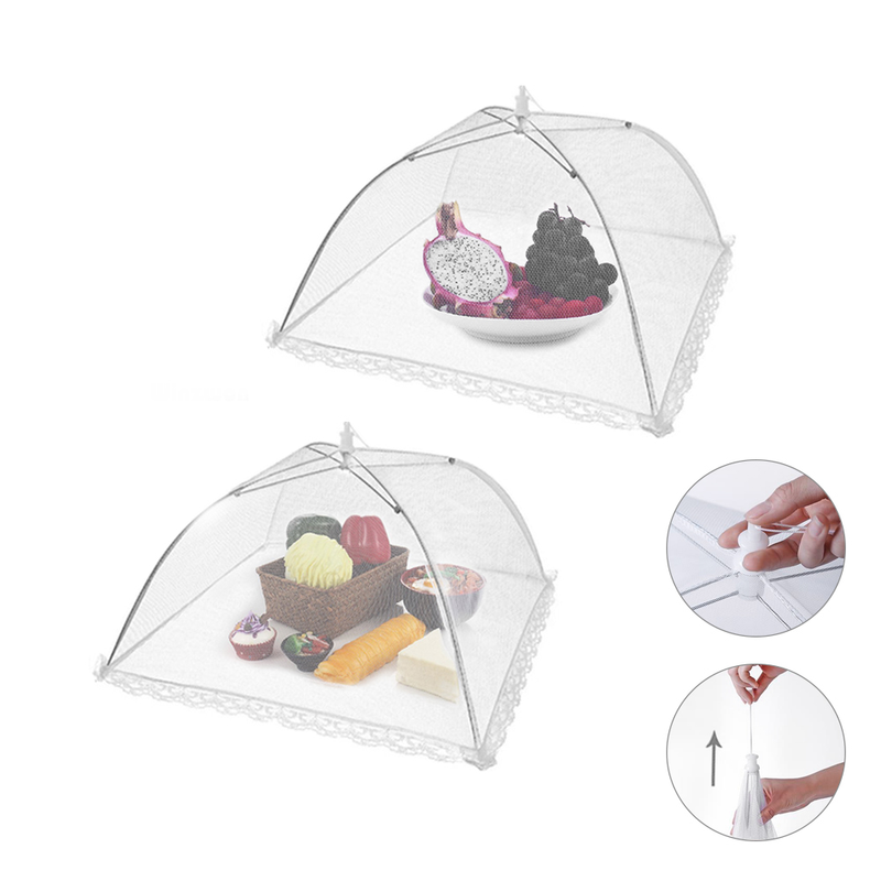 1Pc Convenient And Useful Food Covers Umbrella Style Anti Fly Mosquito Meal Cover Table Mesh Food Cover Kitchen Cooking Tools_voghion.com