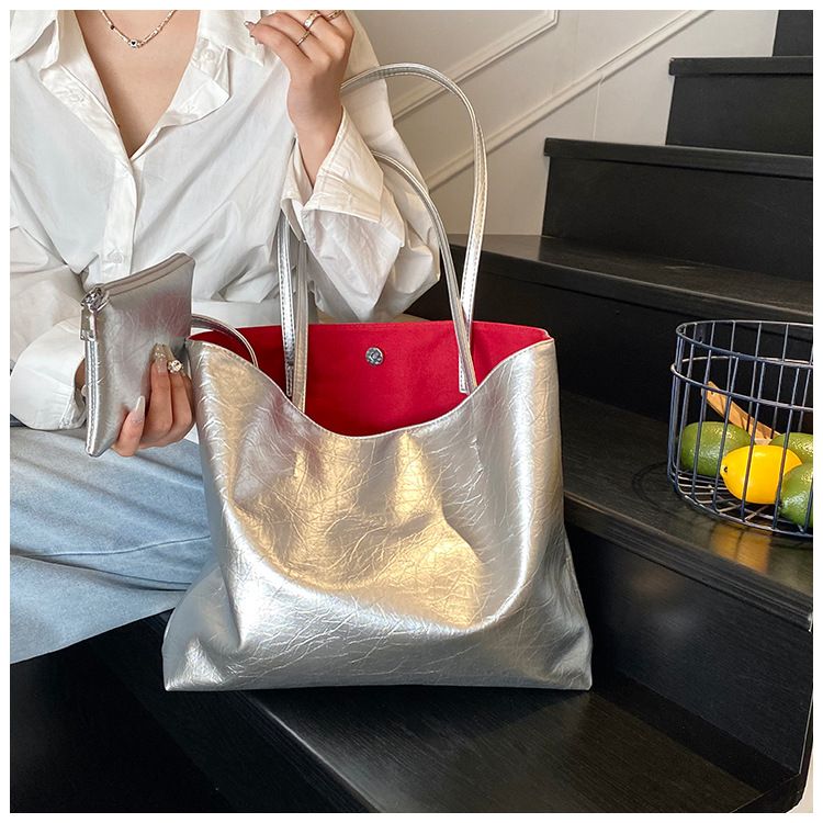 Torby damskie Torba retro Prosta torba retro Damska nowa duża pojemność torba na ramię pod pachami Torba podróżna_voghion.com