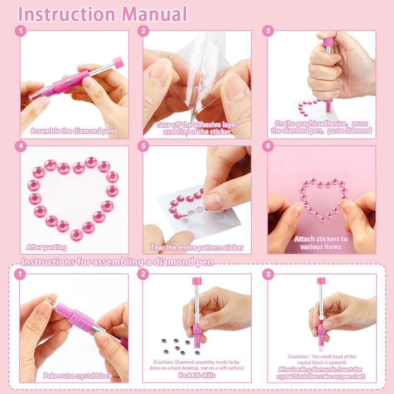 Set de jucării cu pix cu vârf de diamant pentru fete, stil nou, fete pentru adulți, pix cu diamant DIY gratuit, jucărie pentru copii_voghion.com