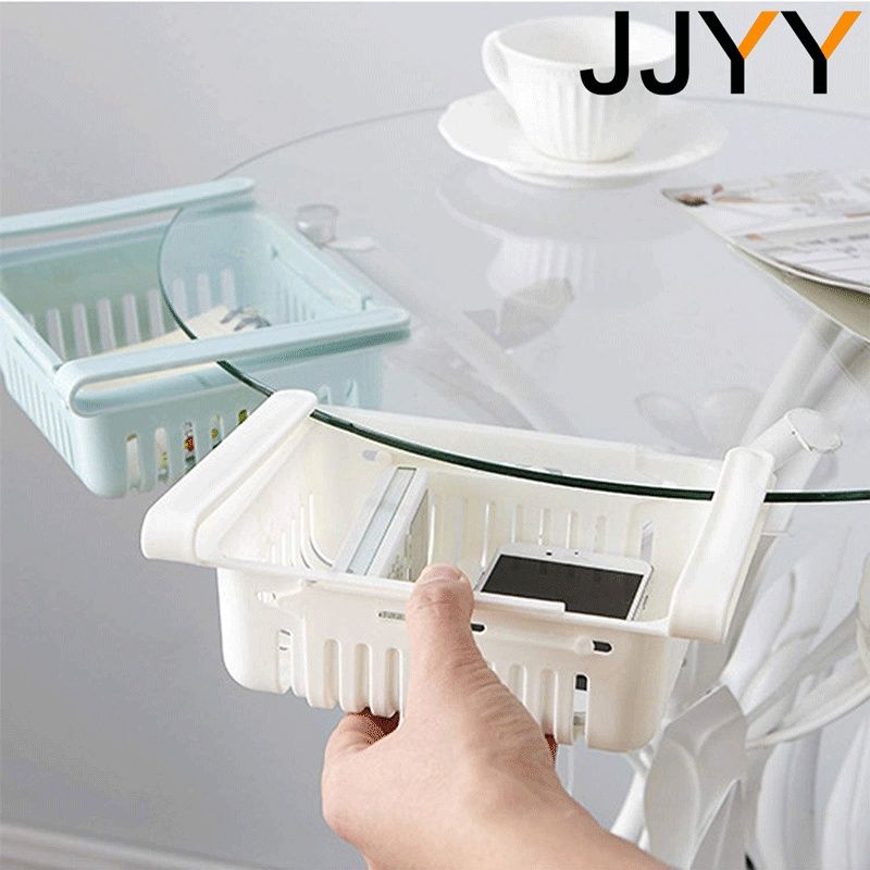 Retractable Refrigerator Organizer Storage Rack Kitchen Household Multi-function Drawer Fresh-keeping Storage Drain Basket Rack_voghion.com