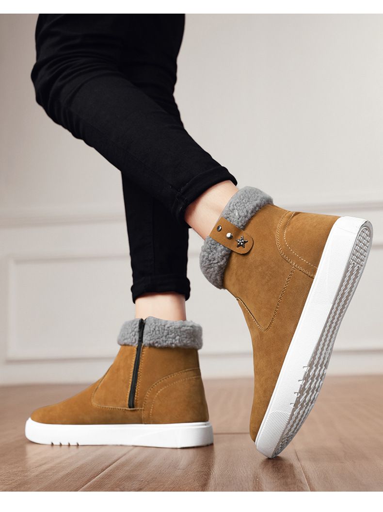 Winter Schneestiefel Warme Baumwollschuhe Mode Baumwollstiefel Herrenschuhe_voghion.com