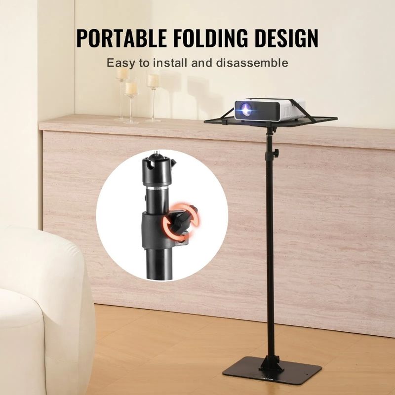 With In Floor For Ideal Projector Height 63.4 From Stand Equipment Tray 30.3 Outdoor Mount Adjustable Projector DJ To H Movies_voghion.com