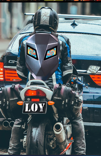 LED-lokomotiv-ryggsekk Skjerm-ryggsekk Forretningsreiser Laptop-ryggsekk Herre utendørs ryggsekk Motorsykkel Sykkelryggsekk_voghion.com