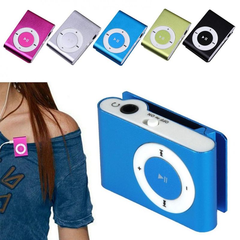 Új Mini MP3 lejátszó Színes Stílusos Design Zenei Média MP3 Divatos hordozható Clip támogatás Walkman USB TF kártya 8 szín_voghion.com