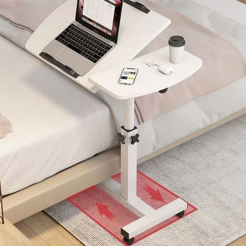 Mesita de noche plegable móvil para uso doméstico, escritorio tipo cama, sofá lateral, mesa pequeña manual ajustable en altura_voghion.com