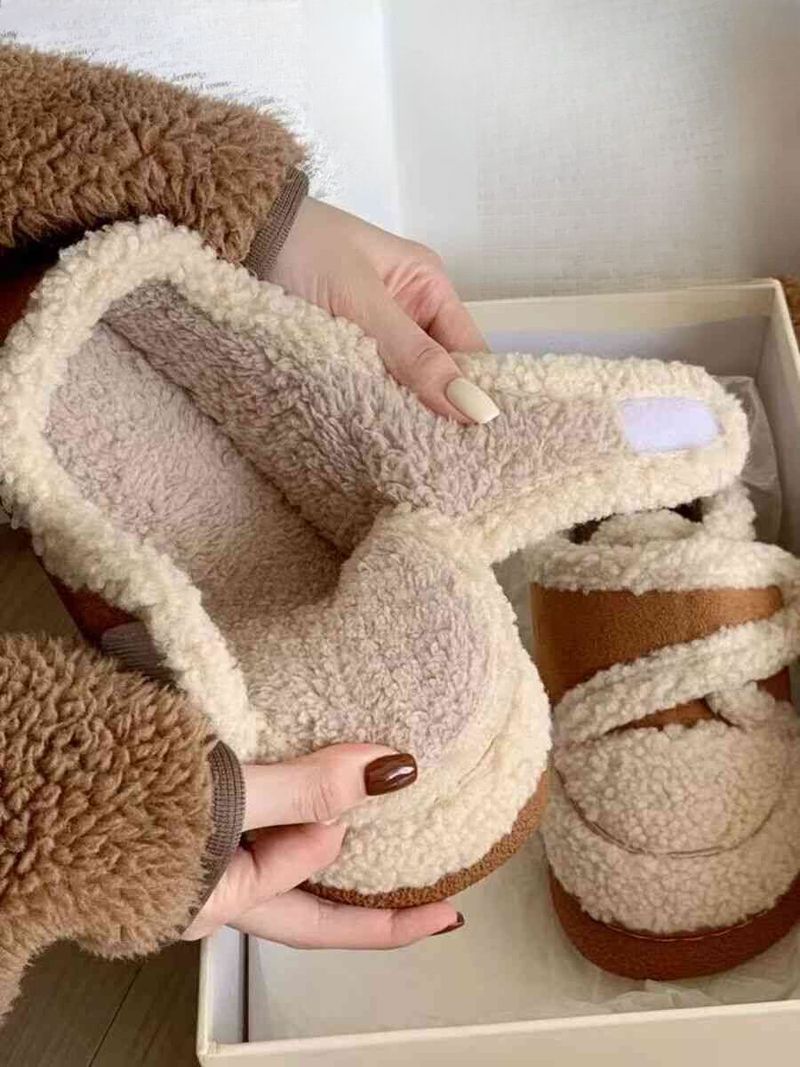 Scarpe invernali in cotone da donna, scarpe da donna calde e soffici_voghion.com