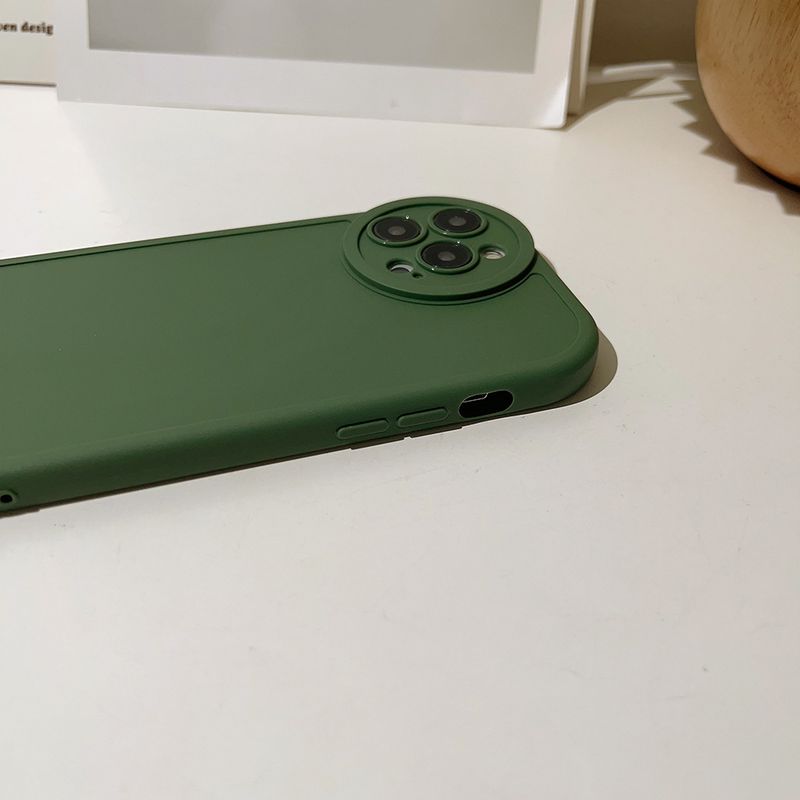 15/14/13/12/11/X Series Compatible Premium Retro Green TPU Phone Case - Stylish, Durable, Shock-Absorbing, and Ultra-Thin - Perfect for Users_voghion.com