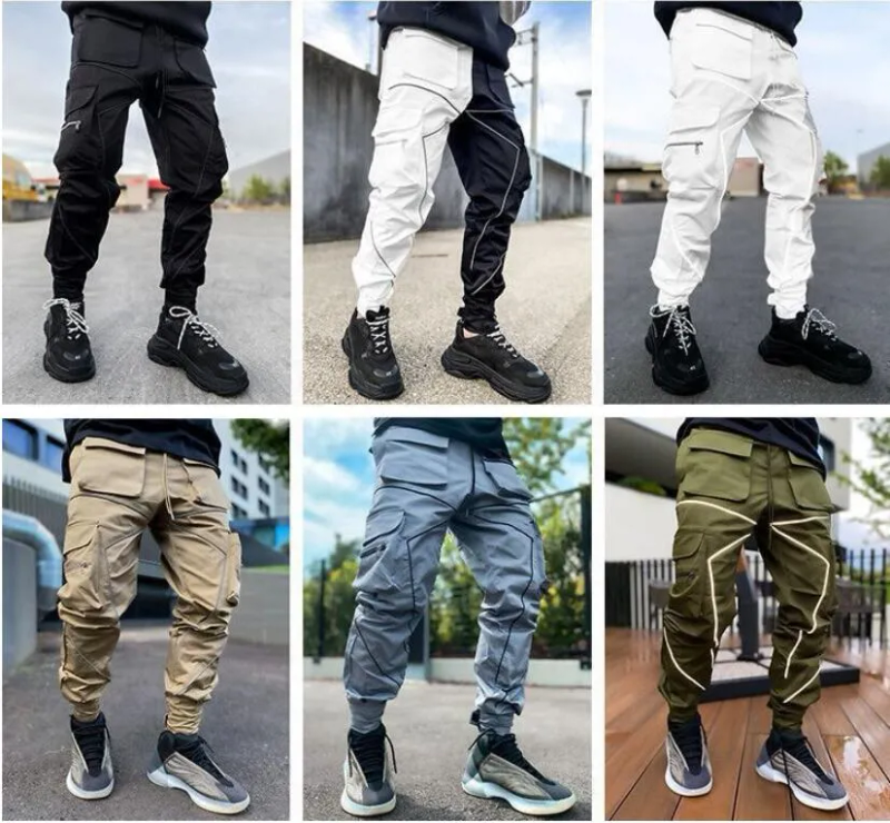Herbst Herren Trainingshose Casual Style Top Sell Herren Jogger Hip Hop Jogginghose Cargohose Panelled Hose Elastisch_voghion.com