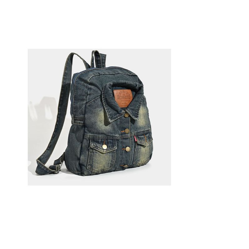 Washed Multi-pocket Denim Multifunctional Leisure Large-capacity Backpacks, Handbags 2025 Spring And Summer New_voghion.com