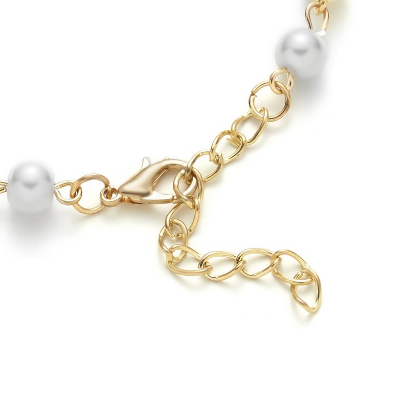 Bracelet créatif en forme de 8 avec perles creuses et strass pour femme_voghion.com