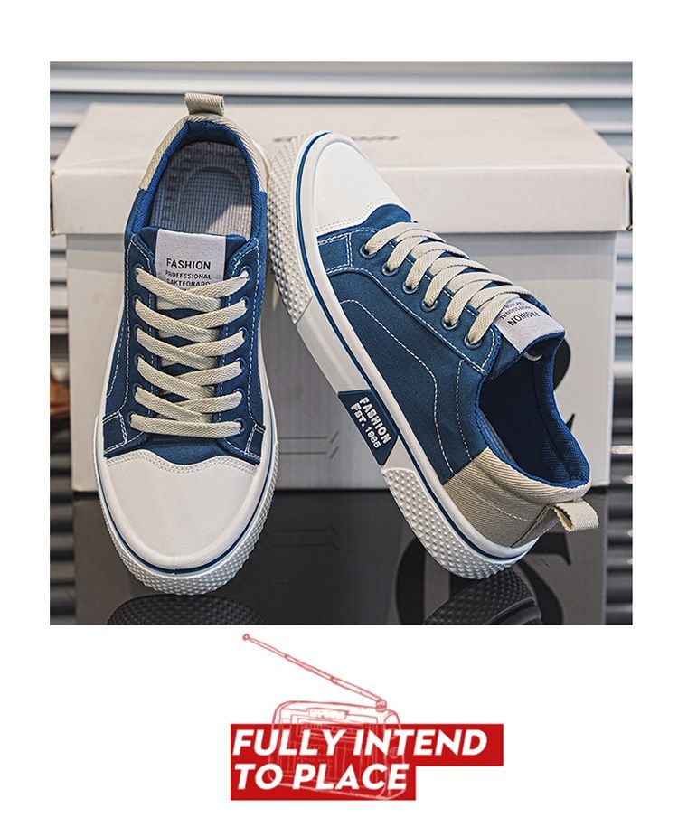 wangjia Wangjia 2025 Summer New Breathable Versatile Skate Men's Soft Sole Casual Sports Trendy Fashion Canvas Shoes_voghion.com