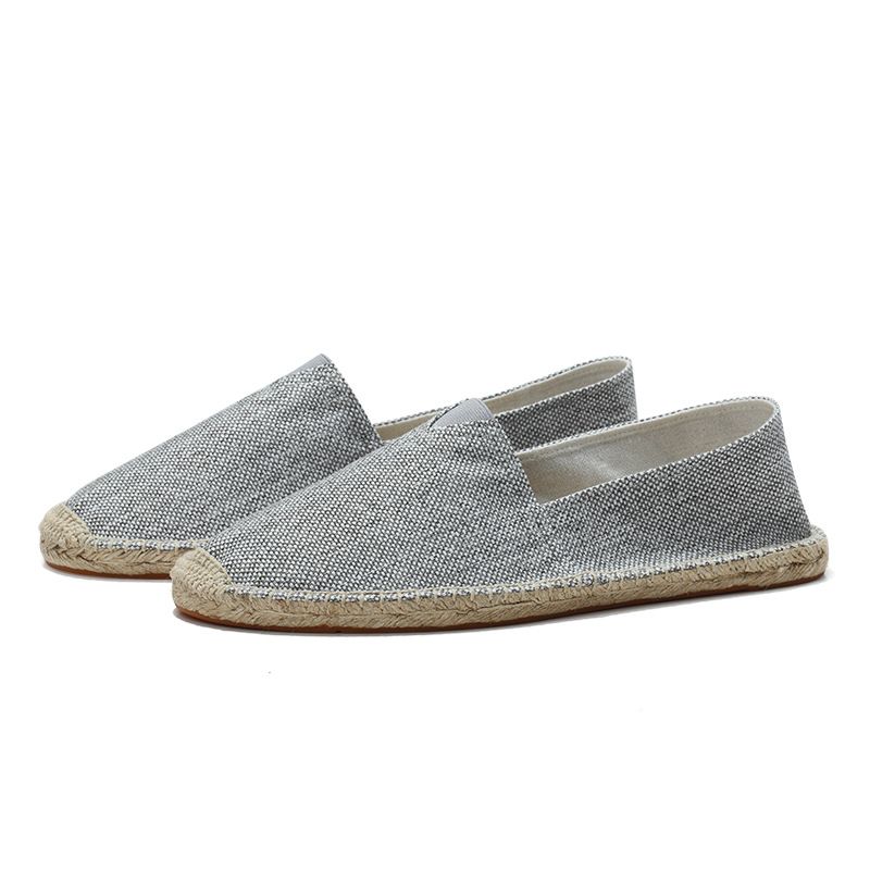 Zapatos de viaje al aire libre con suela de yute cosida a mano, zapatos de lona tejida con paja_voghion.com