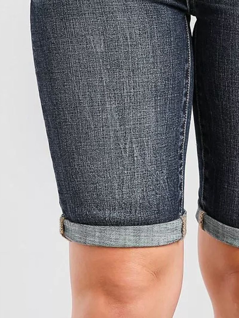 Jeans corti neri aderenti elasticizzati casual estivi da donna_voghion.com