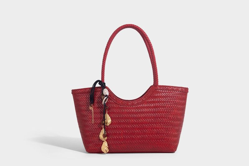 Borsa tote in pelle intrecciata con tasca interna, borsa a tracolla di grande capacità per uso quotidiano, shopping, viaggi - Design marrone chic_voghion.com