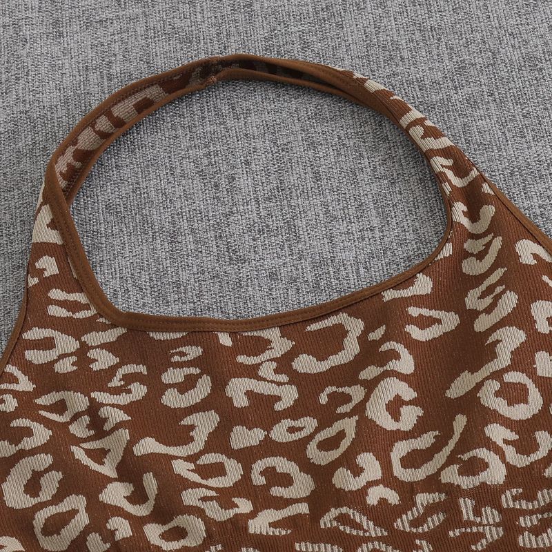 Pantaloni da yoga con stampa leopardata a vita alta da donna - Tuta elasticizzata per allenamento e corsa con design snellente e modellante_voghion.com