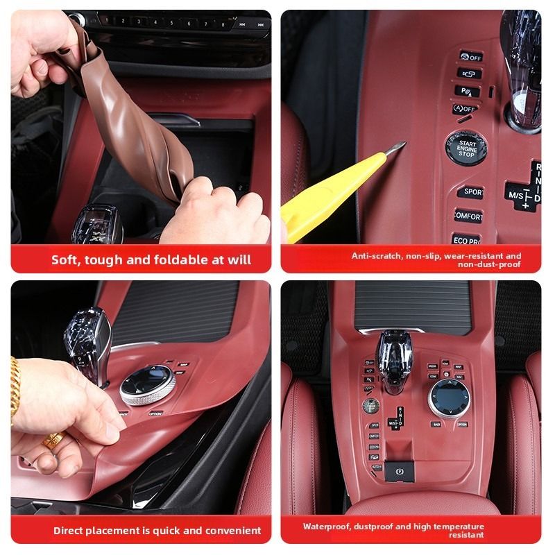For BMW X3/iX3 2022-2024 Car Central Control Gear Shift Panel Protective Film Silicone Scratch Resistant Wear-resistant And Waterproof Cover_voghion.com