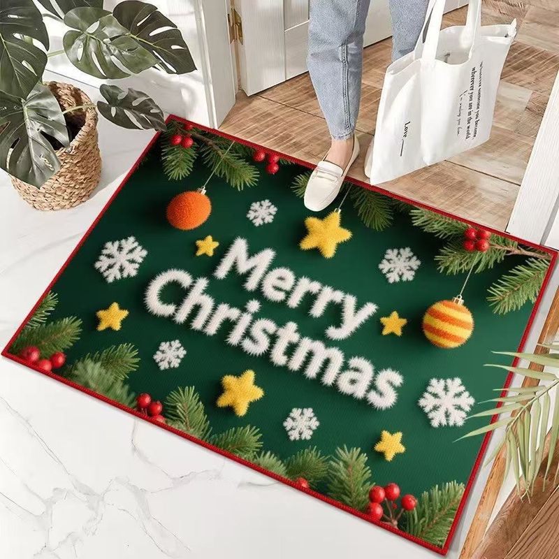 Christmas Doormat - Non-Slip Holiday Entryway Rug, Washable & Durable For Indoor/Outdoor Use (Multiple Festive Designs & Sizes Available)_voghion.com
