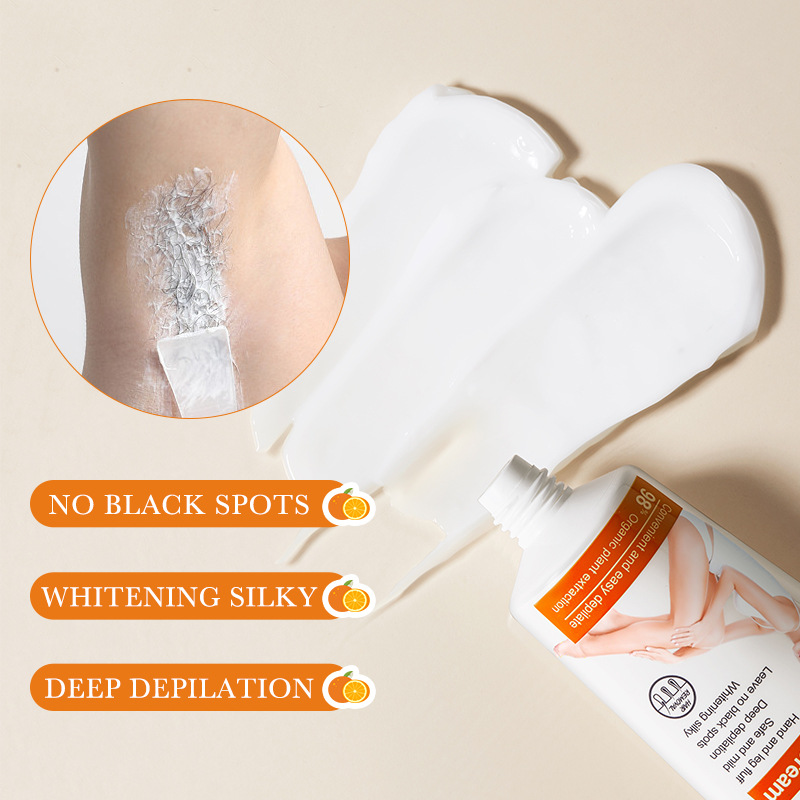 Crème dépilatoire blanchissante à la vitamine C SADOER en version anglaise complète Élimine en douceur les poils des aisselles et des jambes et les poils de tout le corps_voghion.com
