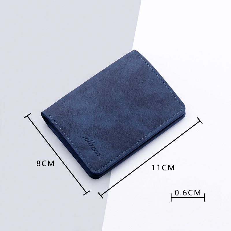2024Mini wallet bag men, ultra-thin and multifunctional driver's license leather multiple slots, ID case, vertical card clip_voghion.com