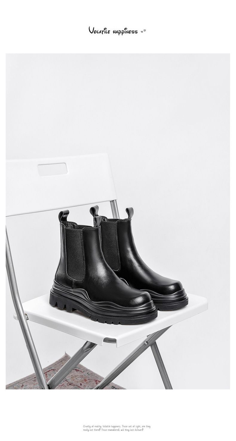 Herrenschuhe Stiefel Mid-Tube-Stiefel trendige Mode Herrenstiefel_voghion.com