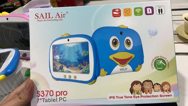 SAIL Air S370pro 7-inch Kids Tablet With Dual SIM, 4G Support, Parental Controls & Educational Apps – Pink/Blue/Black_voghion.com