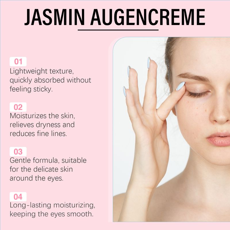 OUHOE Jasmine Eye Cream Moisturizes And Sooth The Eye Skin Hydrating And Moisturizing Daily Massage With Eye Cream_voghion.com