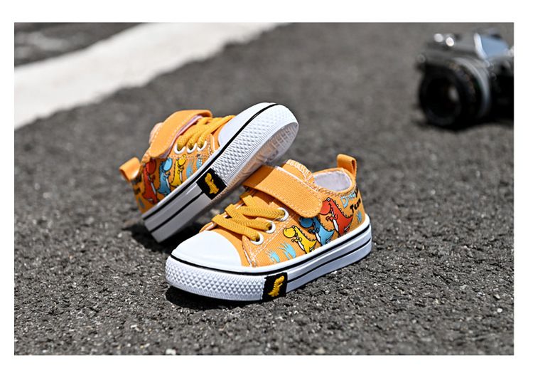 Scarpe basse casual per bambini in tela per ragazzi e ragazze in tela per bambini, sneakers singole traspiranti primaverili e autunnali_voghion.com