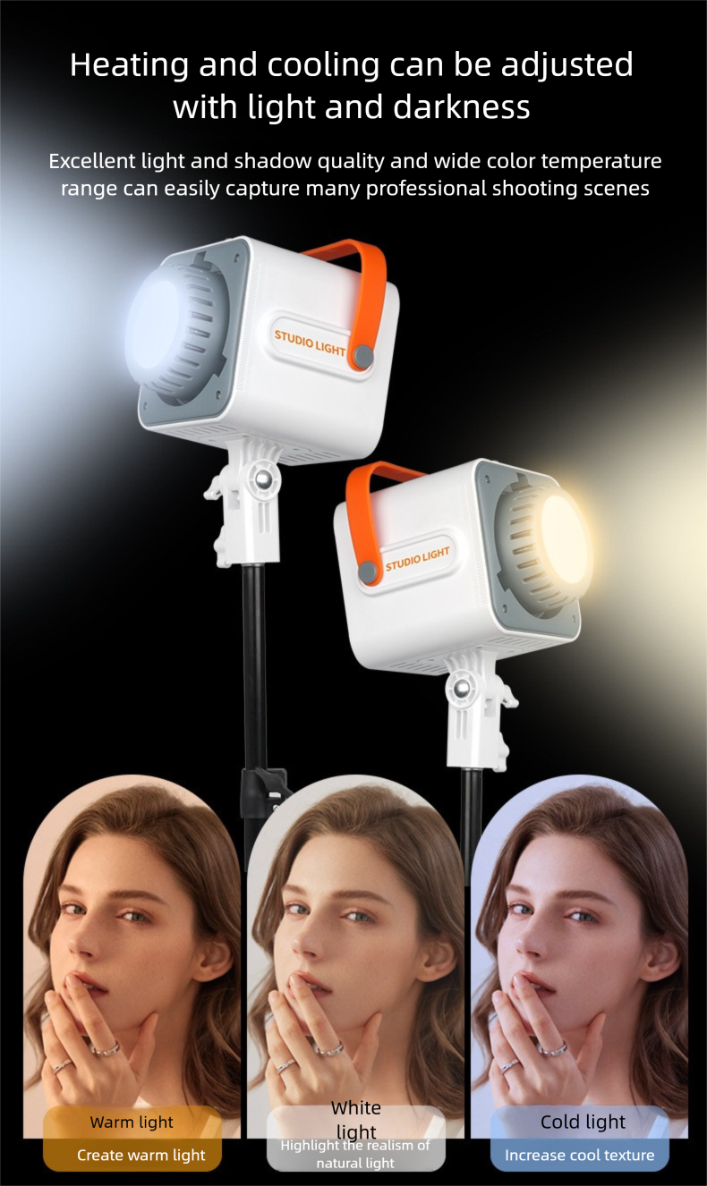 Nouvelle lampe de remplissage LED tricolore 150 W pour photographie, beauté douce, diffusion en direct_voghion.com