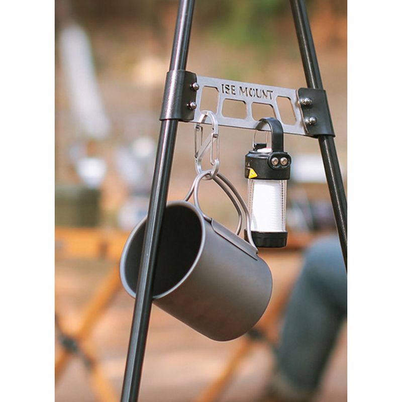 Outdoor Camping Tripod Hanging Side Multi functional Storage Tableware Stand Stable Buckle Hanger_voghion.com