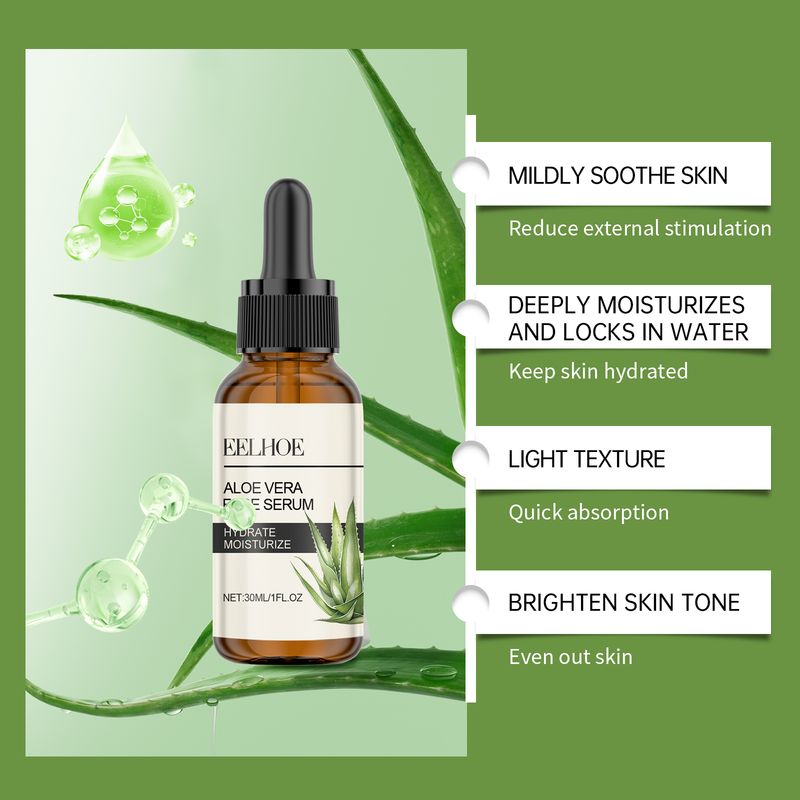 EELHOE Aloe Vera Skin Care Essence, Clear And Moisturizing Face Moisturizing And Moisturizing Skin Refreshing Essence_voghion.com
