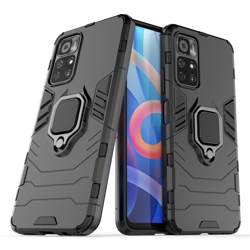 Fir Xiaomi Redmi Note 11 Fall Redmi Note 9S 10 11 Pro 5G Cover Shockproof Silikon Stand PC Telefon_voghion.com
