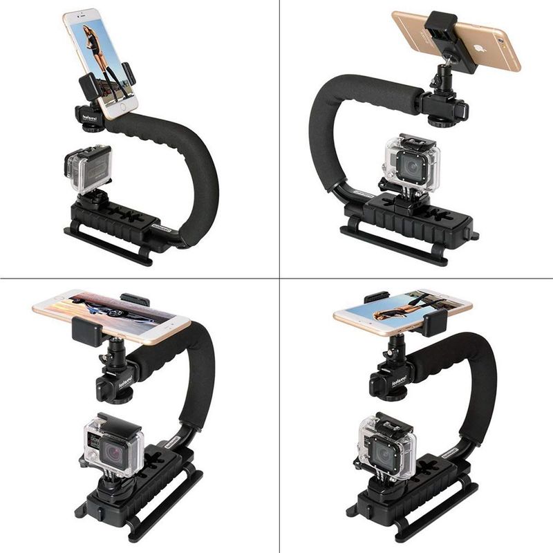 uthandheld Phone Stabilizing Photography Video Rig Film Making Vlogging Recording Bracket Stabilizer For IPhone Canon_voghion.com