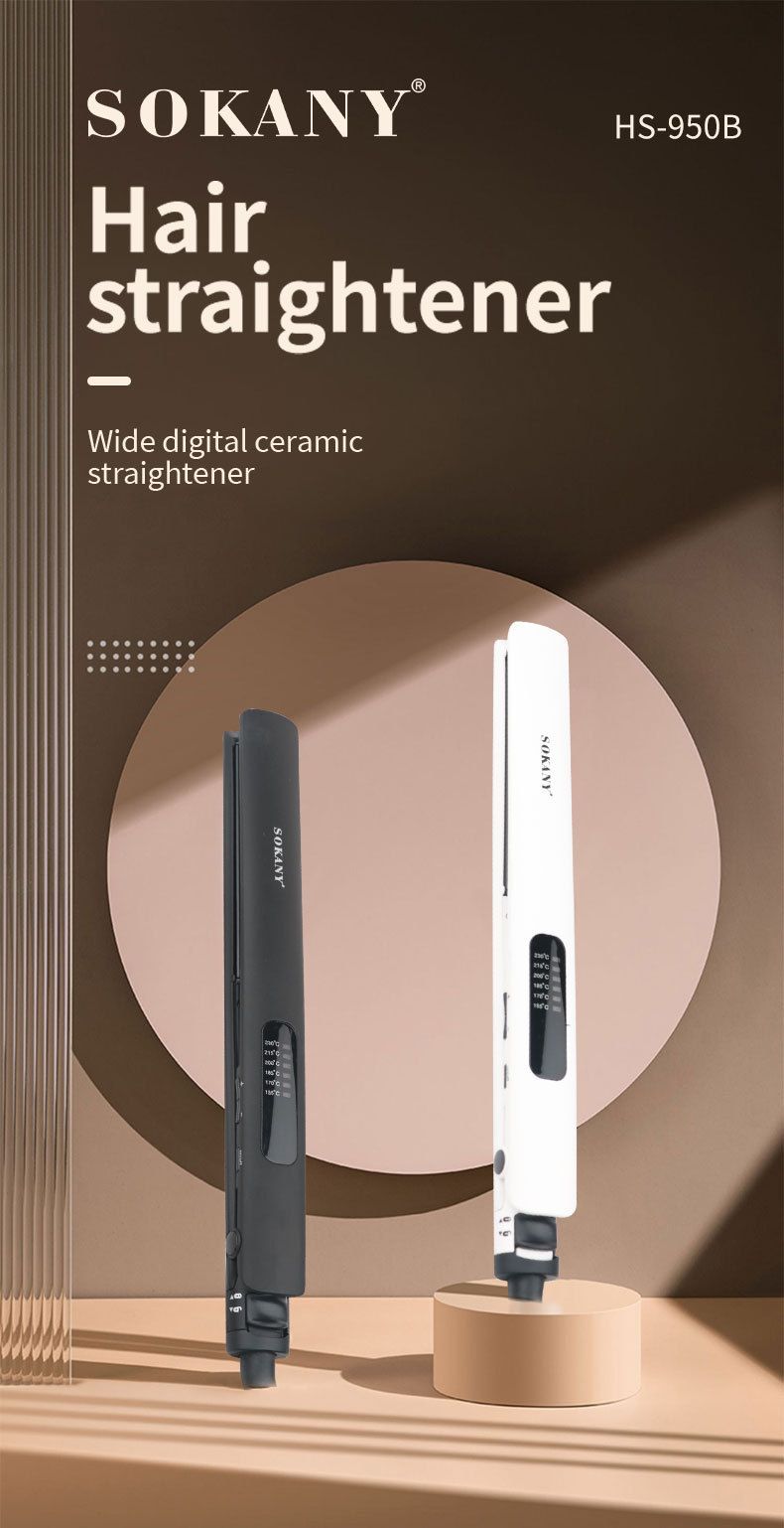 Haarglätter nach EU-Standard – Keramikplatte, LCD-Digitalanzeige, Temperaturregelung_voghion.com