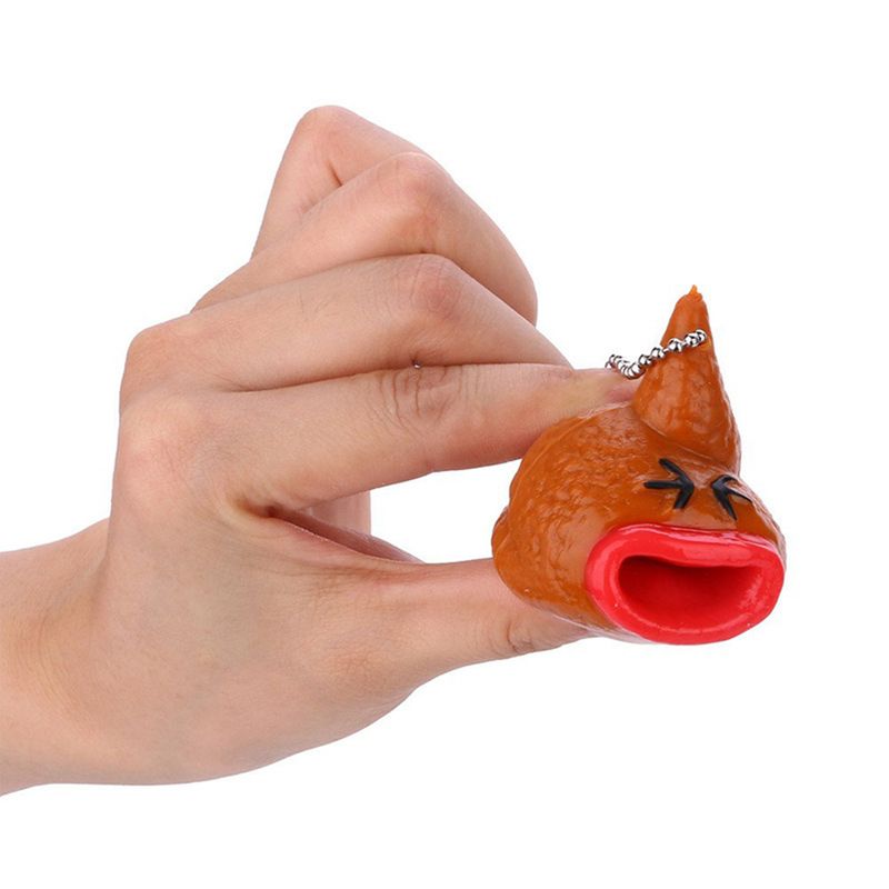 ToysMall Prank Poop Pendant Anti-stress Quick Recovery Vivid Out Tongues Tricky Poop Toys for Relax_voghion.com