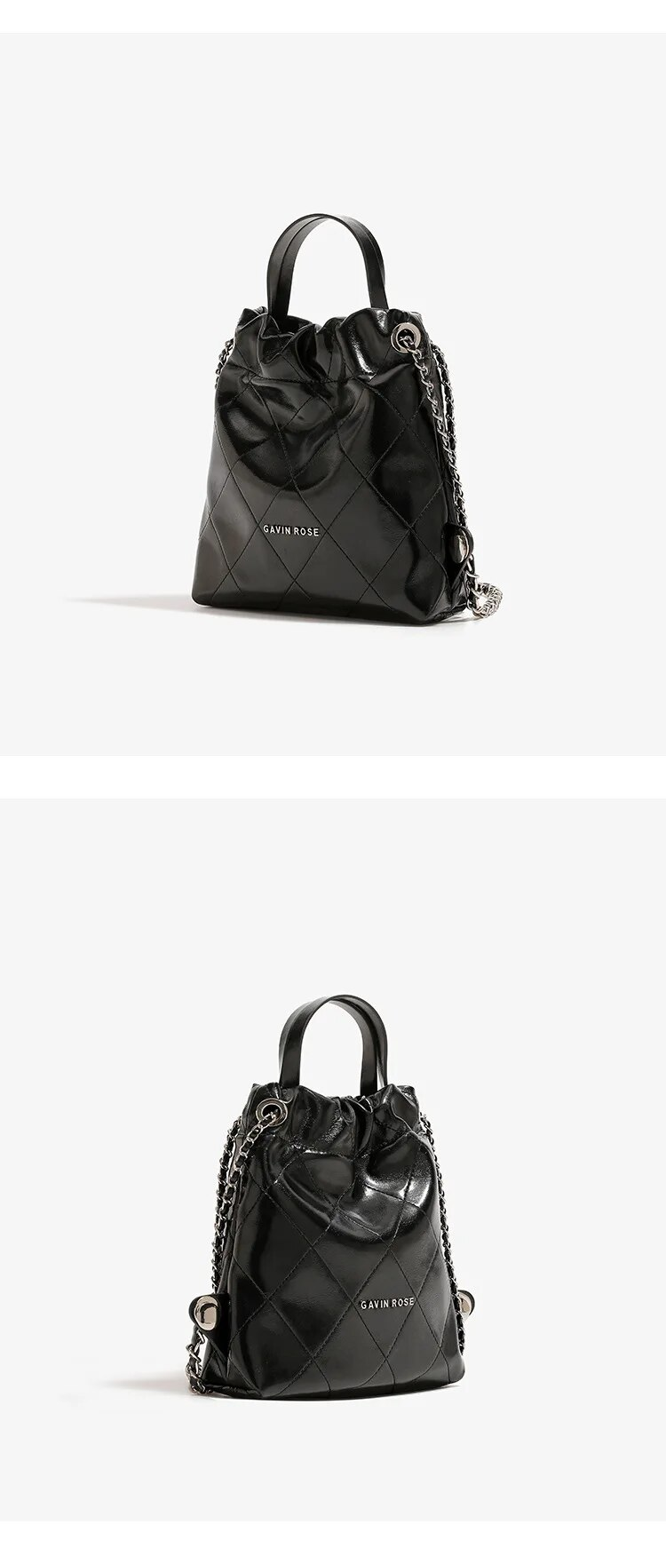 Diamond chain bag shoulder bag women's new leisure fashion trash bag handbag_voghion.com