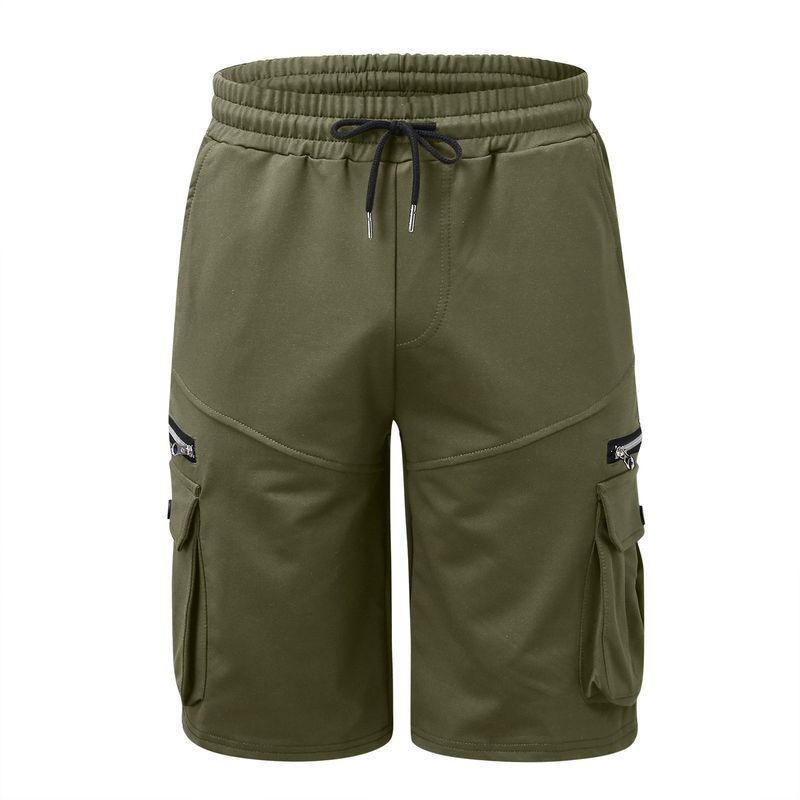 Europäesch an amerikanesch Männer Summer Overalls Hosen Kotteng locker Plus Size Fënneft Hosen Männer Multi-Täsch Casual Hosen_voghion.com